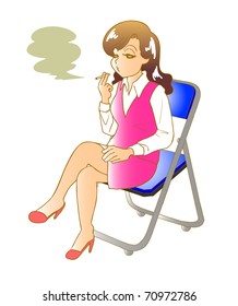 Smoking woman