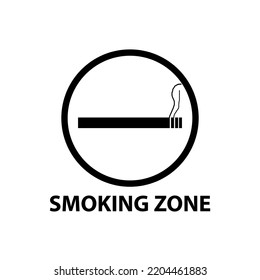 smoking zone vector sign illustration 2