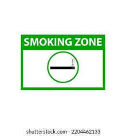 smoking zone vector sign illustration