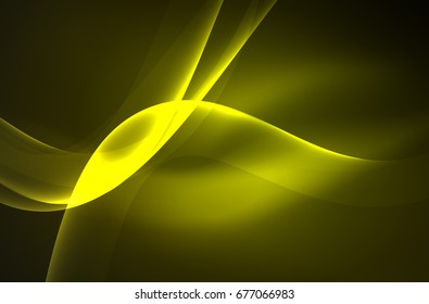 Olas brillantes húmedas en el fondo abstracto oscuro vectorial
