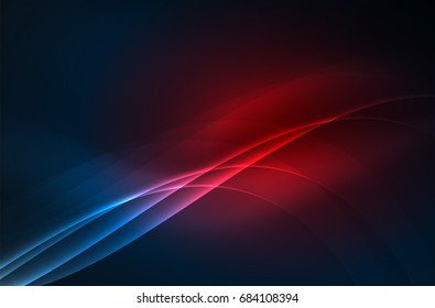Olas brillantes húmedas en el fondo abstracto oscuro vectorial