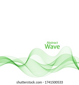 smoky green wave. background for presentation. Cover design for brochure, flyer.