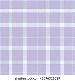 Smoky Light Violet Seamless Tartan with Muted Powder Blue accents Fabric Design