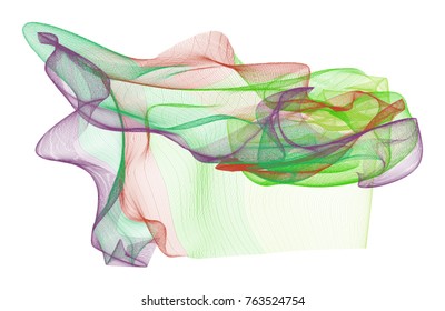 Smoky line art illustrations background abstract, artistic texture. Vector isolated on white.