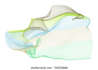 Smoky line art illustrations background abstract, artistic texture. Vector isolated on white.