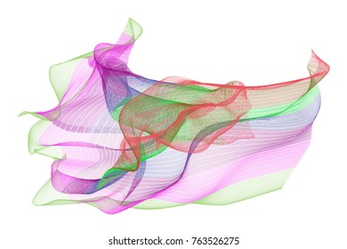 Smoky line art illustrations background abstract, artistic texture. Vector isolated on white.