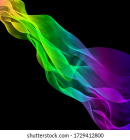 Ola multicolor ahumada. Fondo abstracto vectorial.