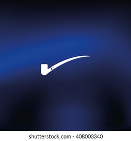 Smoky pipe. Flat icon.