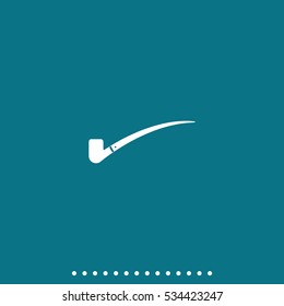 Smoky pipe. Flat icon.