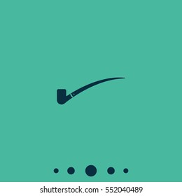 Smoky pipe. Flat icon.