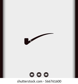 Smoky pipe. Flat icon.