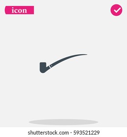 Smoky pipe. Flat icon.