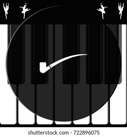 Smoky pipe. Flat icon.