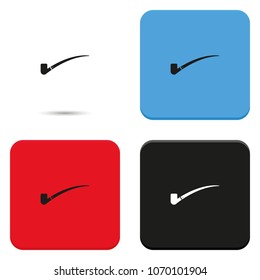 Smoky pipe flat vector icon.