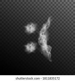 Smoky Syntax Characters. Colon, Bracket symbol of the foggy alphabet to use in chat. Sad, unhappy concept. Smoke effect design for t shirt print. Smoky abc characters. Vector illustration.