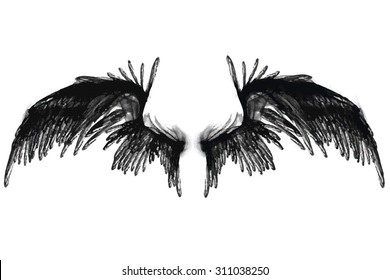 Black wings image.ai Royalty Free Stock SVG Vector