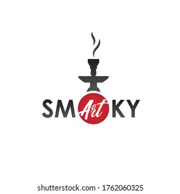 SmokyArt shisha house logo concept