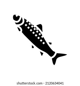 smolt salmon glyph icon vector. smolt salmon sign. isolated contour symbol black illustration