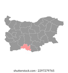 Smolyan Province map, province of Bulgaria. Vector illustration.