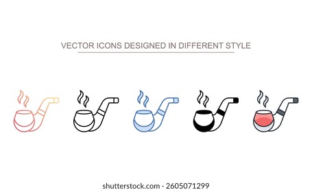 Smooking Pipe icon design with white background stock illustration