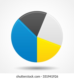 Smooth 3D pie chart icon