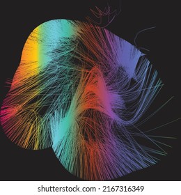 smooth abstrack background like colorful hair