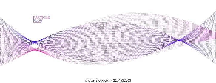 Smooth abstract background with arrays of flowing particles, light and soft vector design, luxury style illustration, motion wind effect.