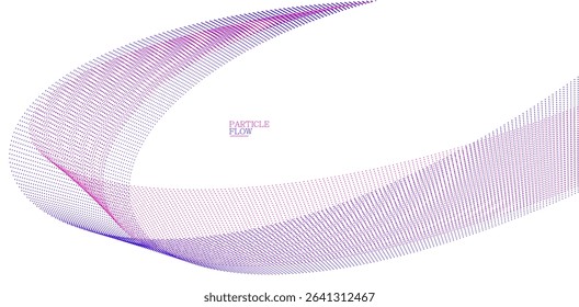 Smooth abstract background with arrays of flowing particles, light and soft vector design, luxury style illustration, motion wind effect.