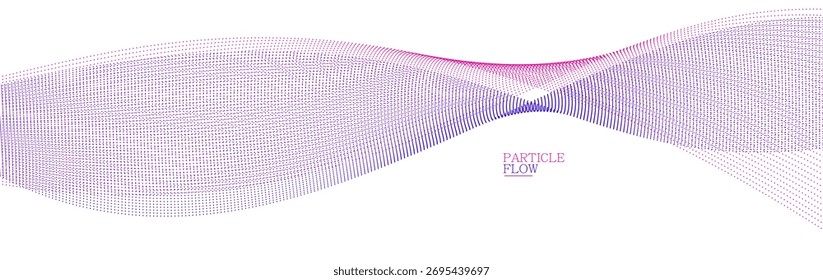 Glatte abstrakte Hintergrund mit Arrays von fließenden Teilchen, Licht und weiche Vektordesign, Luxus-Stil Illustration, Bewegung Wind Effekt.