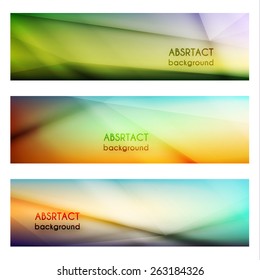 Smooth abstract background banners with geometric design - eps10