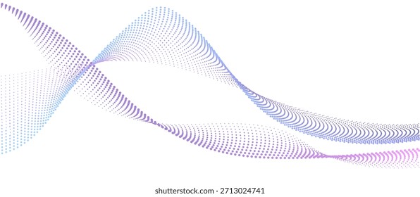 Um plano de fundo abstrato suave apresenta linhas fluidas criadas com gráficos vetoriais. O design usa pontos e curvas em várias sombras que se misturam entre si, criando uma aparência dinâmica