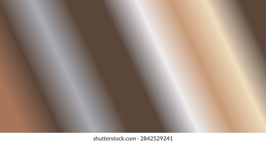 A smooth, abstract background featuring diagonal stripes with a metallic gradient effect, transitioning through shades of brown, silver, and gold.