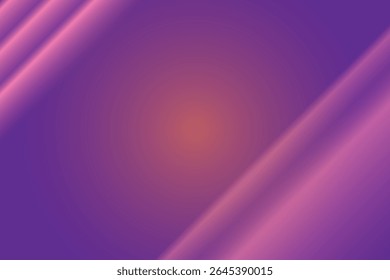 Um fundo suave e abstrato com um gradiente que vai do roxo profundo ao rosa suave. Listas diagonais e luminosas de luz adicionam profundidade e uma estética moderna.