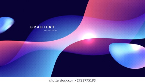 Plano de fundo abstrato suave com ondas de gradiente fluindo e formas de brilho suave.