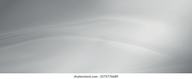 A smooth, abstract background with a flowing texture. The background is light gray, creating a serene, monochromatic background effect. Smooth elegant silk fabric texture background vector