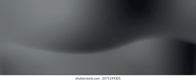 A smooth, abstract background with a gradient style. The background features dark gray and light gray colors, creating a soft, flowing texture. Minimal abstract gradient wavy line vector background