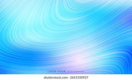 Fondo abstracto liso con un gradiente azul suave y capas de rayas ondulatorias. Ideal para su uso en diseños minimalistas contemporáneos. Ilustración vectorial