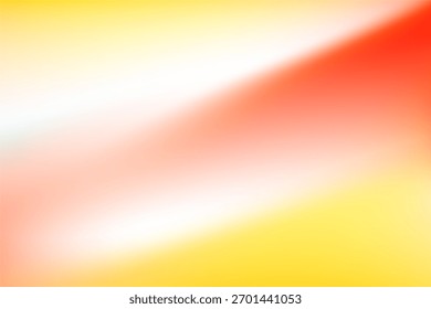 Mistura abstrata suave de branco, amarelo e vermelho. Tela de fundo do gradiente de cor diagonal