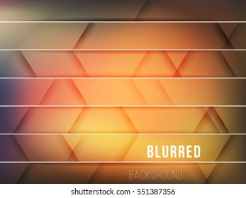 Smooth abstract blurred background. Vector illustration with geometric shapes and shadow effect.