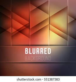 Smooth abstract blurred background. Vector illustration with geometric shapes and shadow effect.