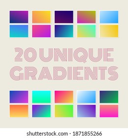 Conjunto de gradientes de fondo colorido abstracto suave - eps10