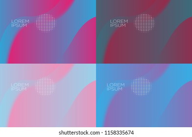 Smooth abstract colorful backgrounds set - eps10