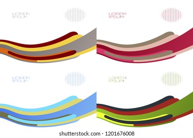 Smooth abstract colorful backgrounds set - eps10