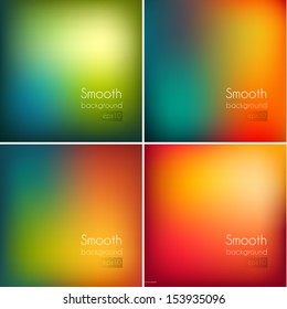 Smooth abstract colorful backgrounds set - eps10