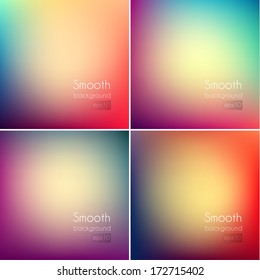 Smooth abstract colorful backgrounds set - eps10