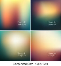 Smooth abstract colorful backgrounds set - eps10