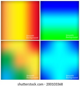 Smooth abstract colorful backgrounds set 