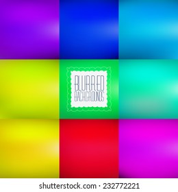 Smooth abstract colorful blurred vector backgrounds. Vector illustration