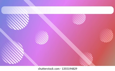 Smooth Abstract Colorful Gradient Background with Line, Circle. For Website Pattern, Banner Or Poster. Vector Illustration