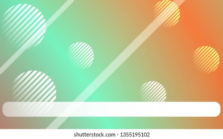 Smooth Abstract Colorful Gradient Background with Line, Circle. For Website Pattern, Banner Or Poster. Vector Illustration